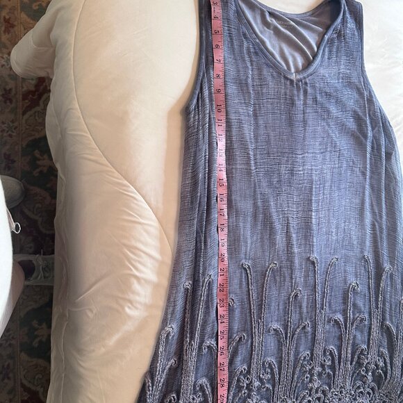 Soft Surroundings Artsy Blue Embellished Tunic - Silk and Lined - Picture 5 of 5